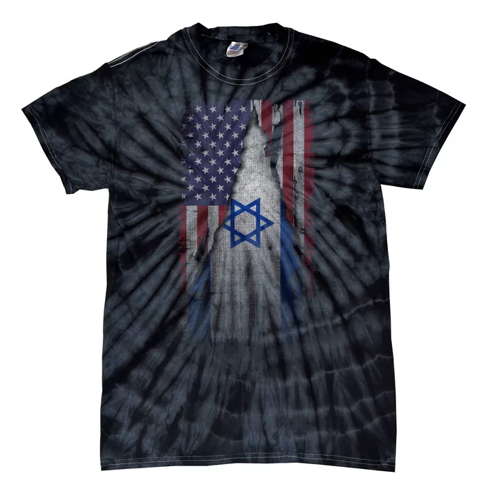 Israel Usa Flag | I Stand With Israel Tie-Dye T-Shirt