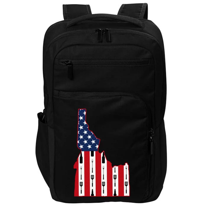 Idaho Usa Flag Fourth July 4th Fathers Day Bbq Beer Summer Gift Impact Tech Backpack