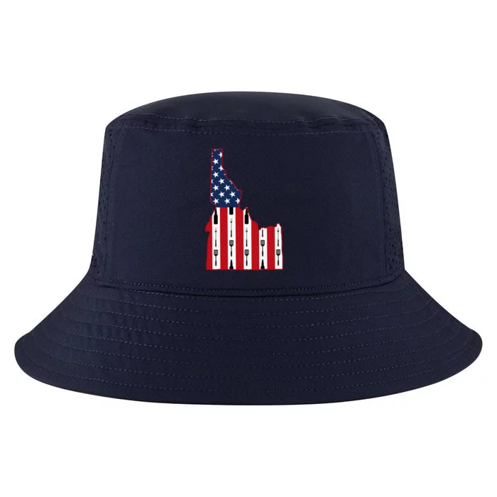 Idaho Usa Flag Fourth July 4th Fathers Day Bbq Beer Summer Gift Cool Comfort Performance Bucket Hat