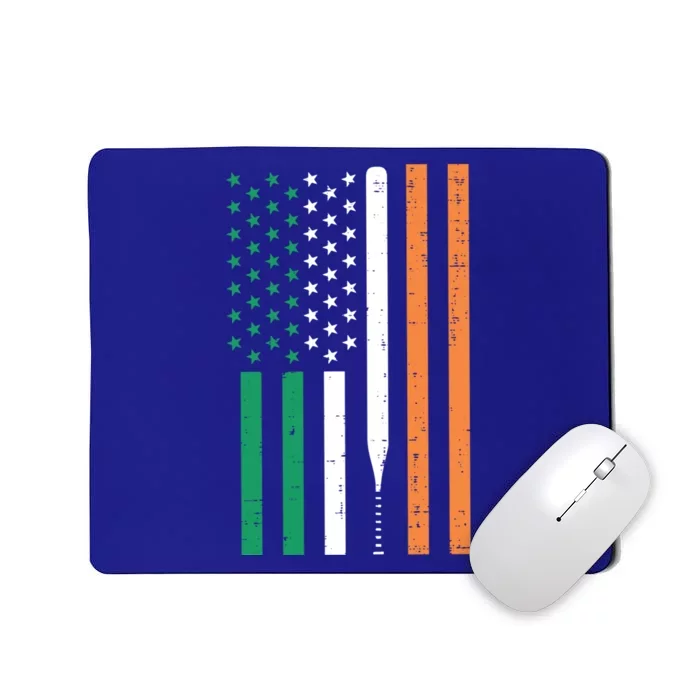 Irish Us Flag Baseball Bat St Patricks Day Sports Patriotic Great Gift Mousepad