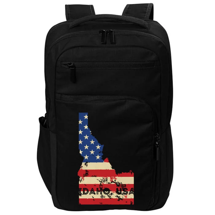 Idaho Usa Flag Patriotic Retro Vintage Impact Tech Backpack