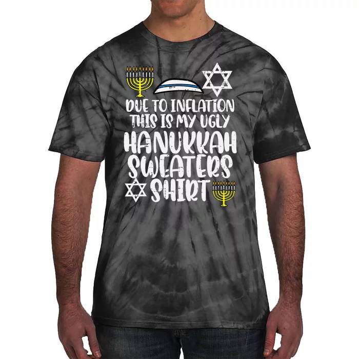 Inflatiion Ugly Hanukkah Sweater Funny Chanukkah Jew Tie-Dye T-Shirt