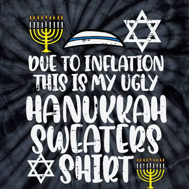 Inflatiion Ugly Hanukkah Sweater Funny Chanukkah Jew Tie-Dye T-Shirt