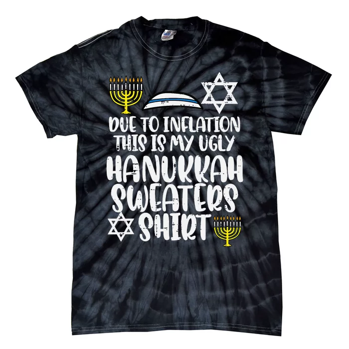 Inflatiion Ugly Hanukkah Sweater Funny Chanukkah Jew Tie-Dye T-Shirt