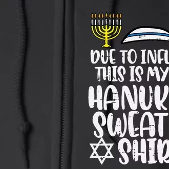 Inflatiion Ugly Hanukkah Sweater Funny Chanukkah Jew Full Zip Hoodie