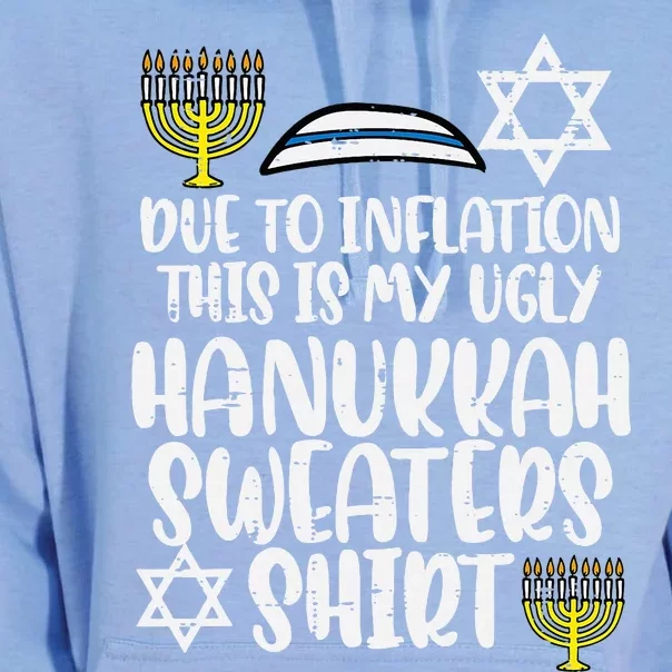 Inflatiion Ugly Hanukkah Sweater Funny Chanukkah Jew Unisex Surf Hoodie