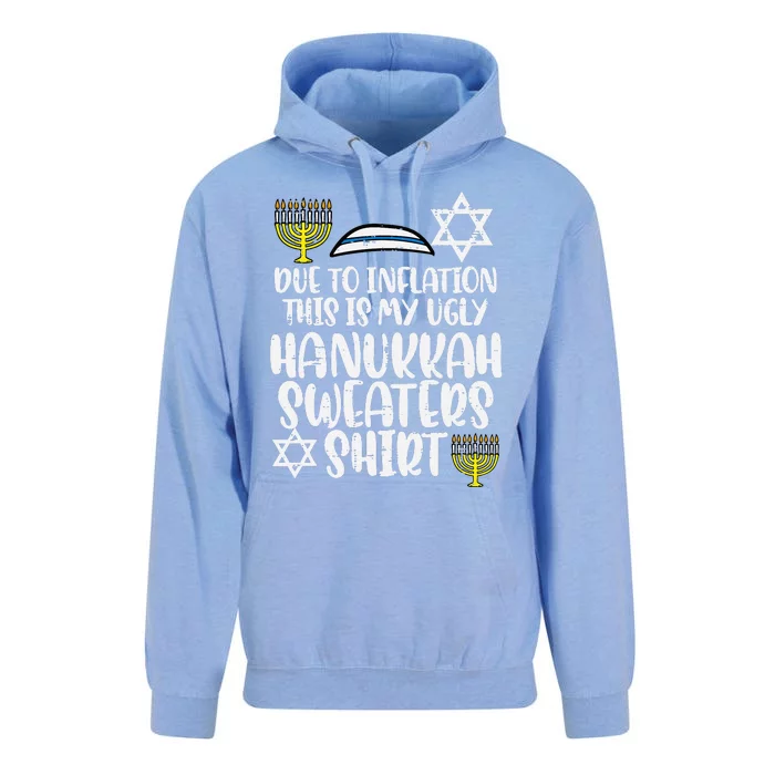 Inflatiion Ugly Hanukkah Sweater Funny Chanukkah Jew Unisex Surf Hoodie