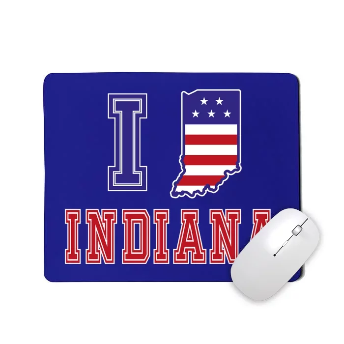 Indiana Usa Patriotic Usa Flag I Love Indiana Gift Mousepad