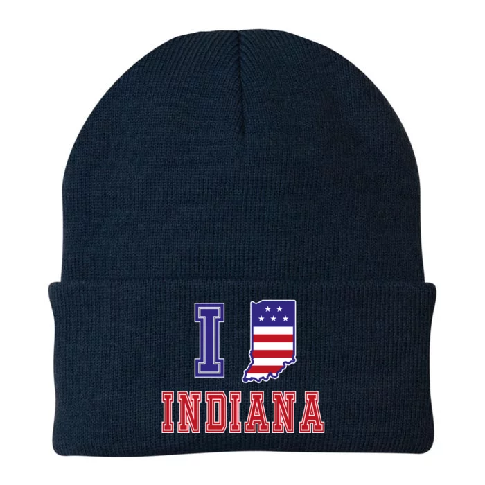 Indiana Usa Patriotic Usa Flag I Love Indiana Gift Knit Cap Winter Beanie