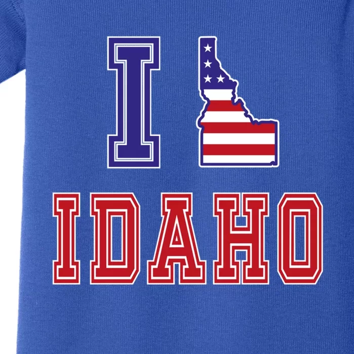 Idaho Usa Patriotic Usa Flag I Love Idaho Cool Gift Baby Bodysuit