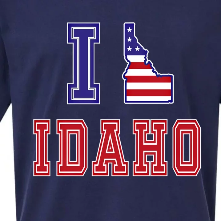 Idaho Usa Patriotic Usa Flag I Love Idaho Meaningful Gift Sueded Cloud Jersey T-Shirt