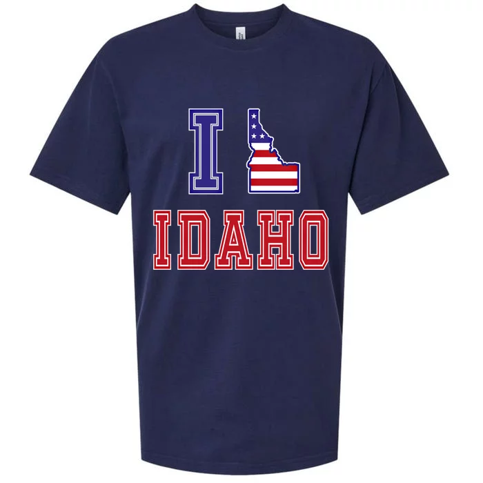 Idaho Usa Patriotic Usa Flag I Love Idaho Meaningful Gift Sueded Cloud Jersey T-Shirt