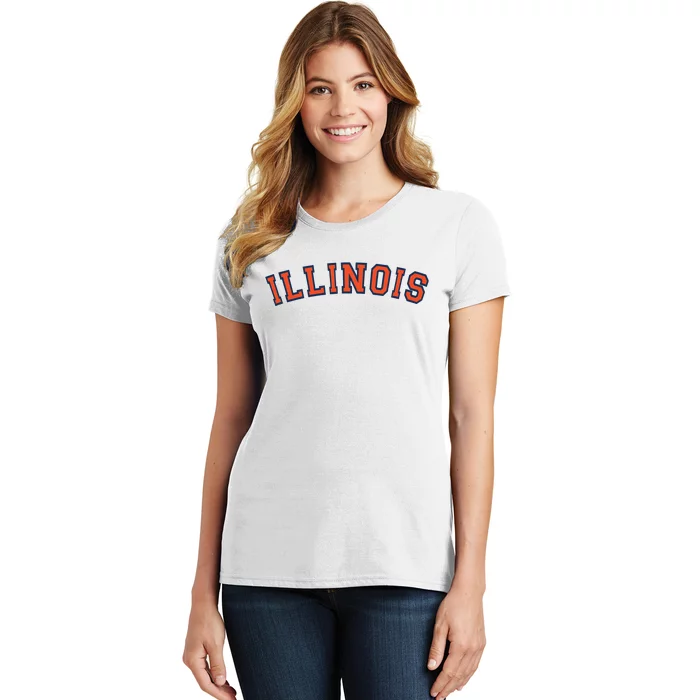 Illinois Usa Patriotic Birthday School University Gift Women's T-Shirt