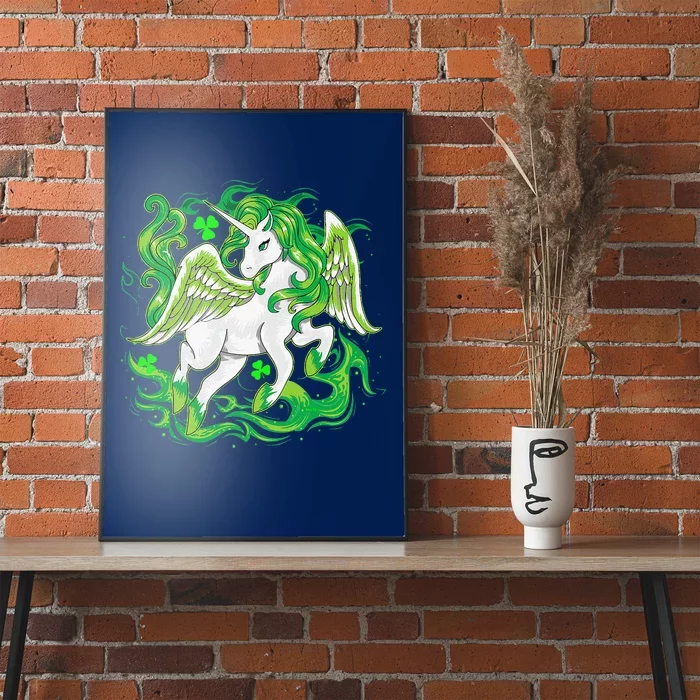 Irish Unicorn Saint Patrick Day Humor Gift Poster