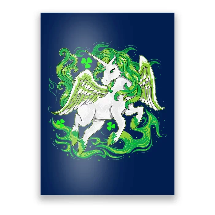 Irish Unicorn Saint Patrick Day Humor Gift Poster