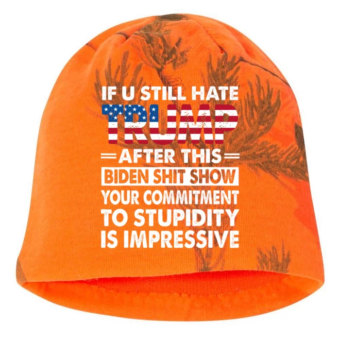 If U Still Hate Trump After This Biden Kati - Camo Knit Beanie