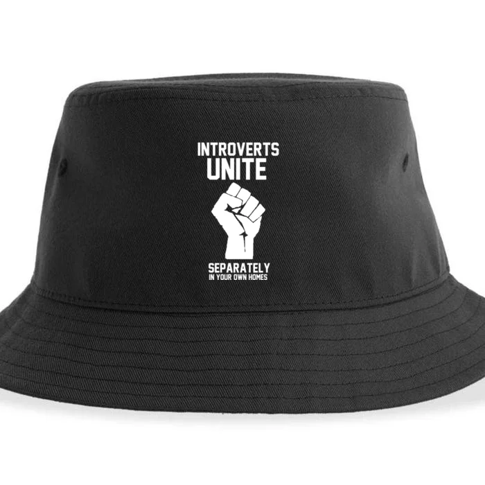 Introverts Unite Separately In Your Own Homes Sustainable Bucket Hat