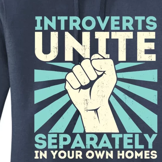 Introverts Unite Separately Funny Introverted Antisocial Women's Pullover Hoodie