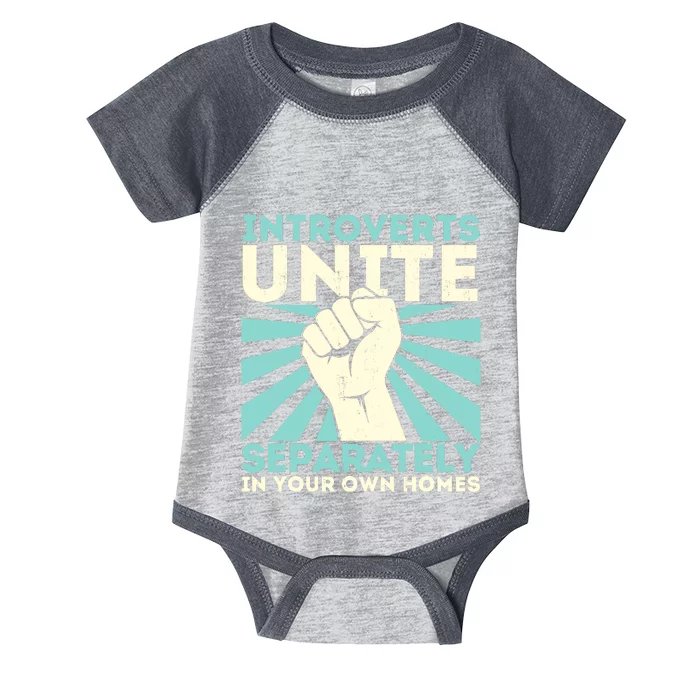 Introverts Unite Separately Funny Introverted Antisocial Infant Baby Jersey Bodysuit