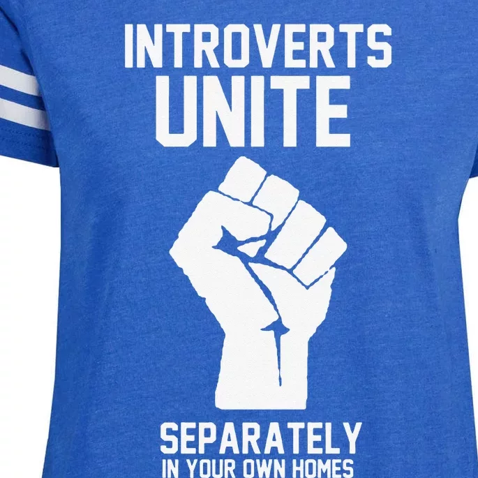 Introverts Unite Separately In Your Own Homes Enza Ladies Jersey Football T-Shirt