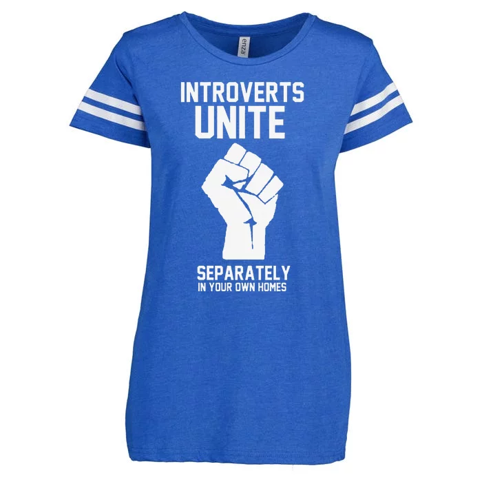 Introverts Unite Separately In Your Own Homes Enza Ladies Jersey Football T-Shirt