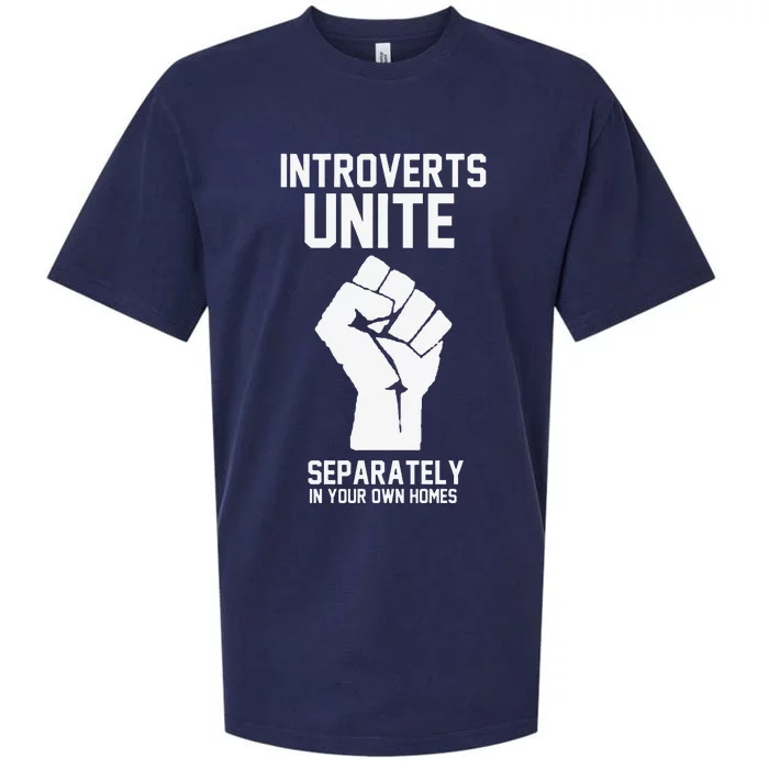 Introverts Unite Separately In Your Own Homes Sueded Cloud Jersey T-Shirt