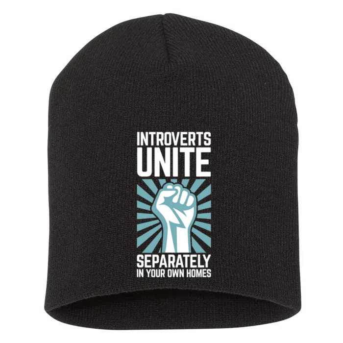 Introverts Unite Separately In Your Own Homes Short Acrylic Beanie