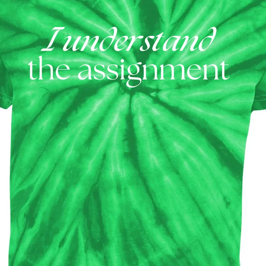 I Understand The Assignment Kamala Harris 2024 Kids Tie-Dye T-Shirt