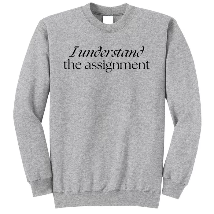 I Understand The Assignment Kamala Harris 2024 Tall Sweatshirt