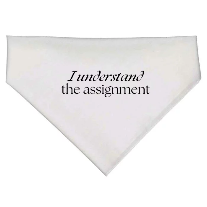 I Understand The Assignment Kamala Harris 2024 USA-Made Doggie Bandana