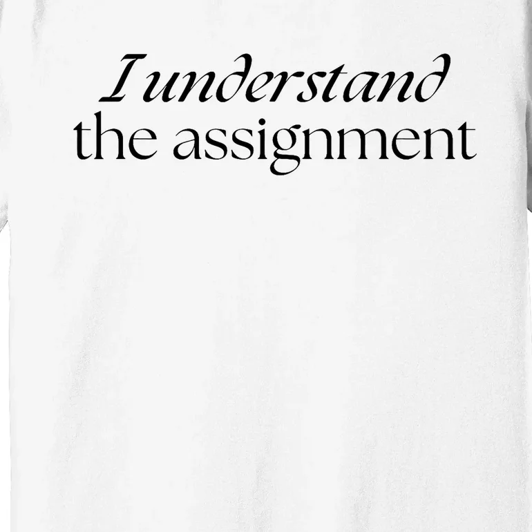 I Understand The Assignment Kamala Harris 2024 Premium T-Shirt