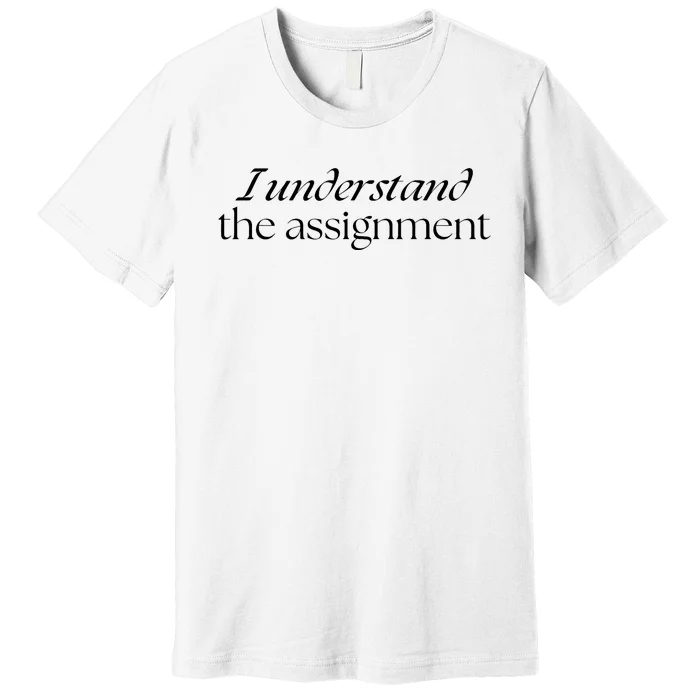 I Understand The Assignment Kamala Harris 2024 Premium T-Shirt