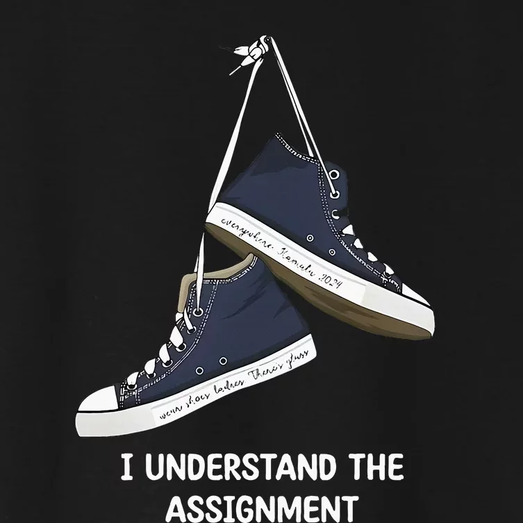 I Understand The Assignment Chucks And Pearls Election 2024 Women's Crop Top Tee