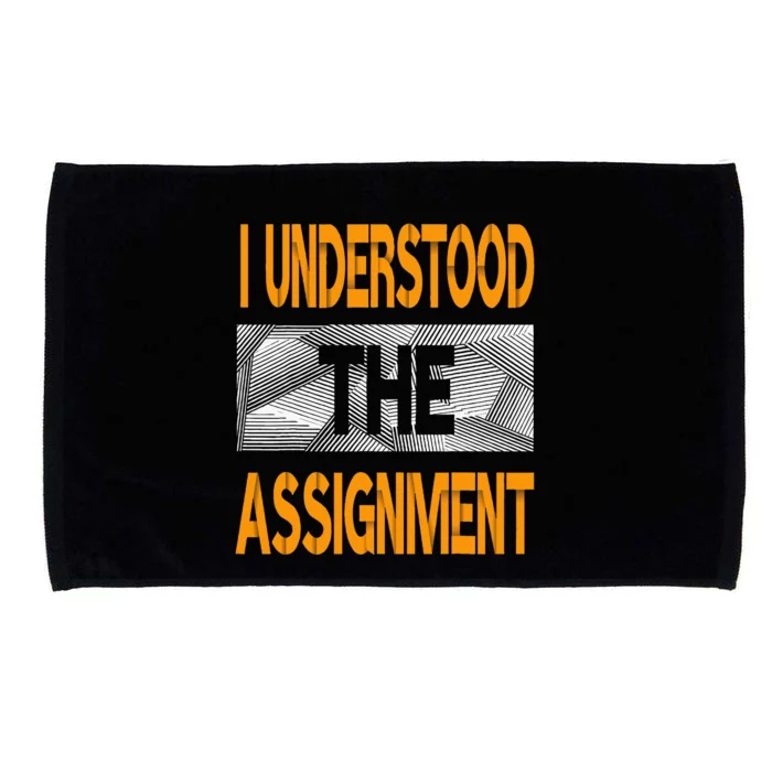 I Understood The Assignment Orange Color Graphic Microfiber Hand Towel