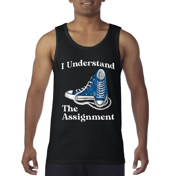 I Understand The Assignment Kamala 2024 Chucks And Pearls Tank Top