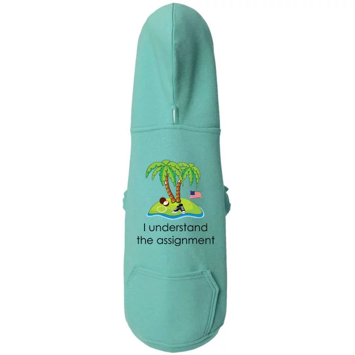 I Understand The Assignment Coconut Tree Kamalaharris Doggie 3-End Fleece Hoodie