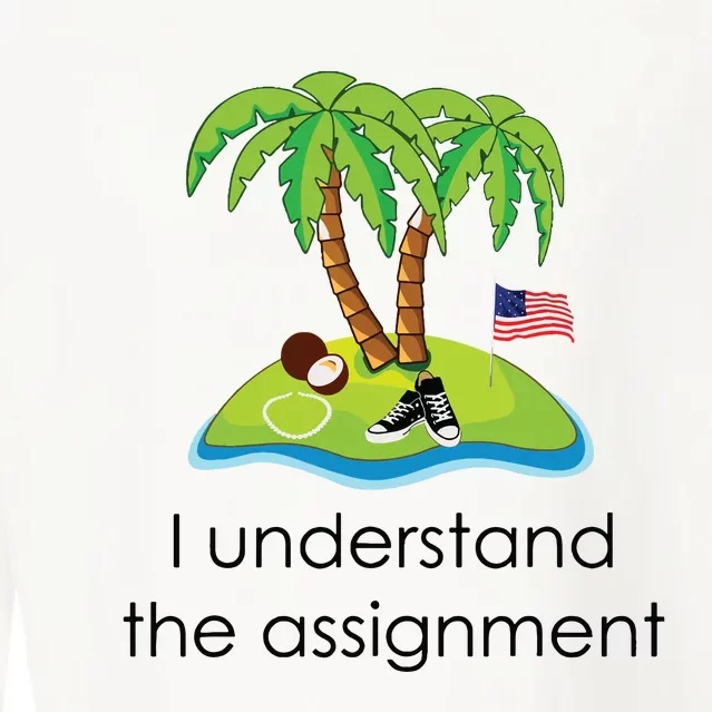 I Understand The Assignment Coconut Tree Kamalaharris Cropped Pullover Crew