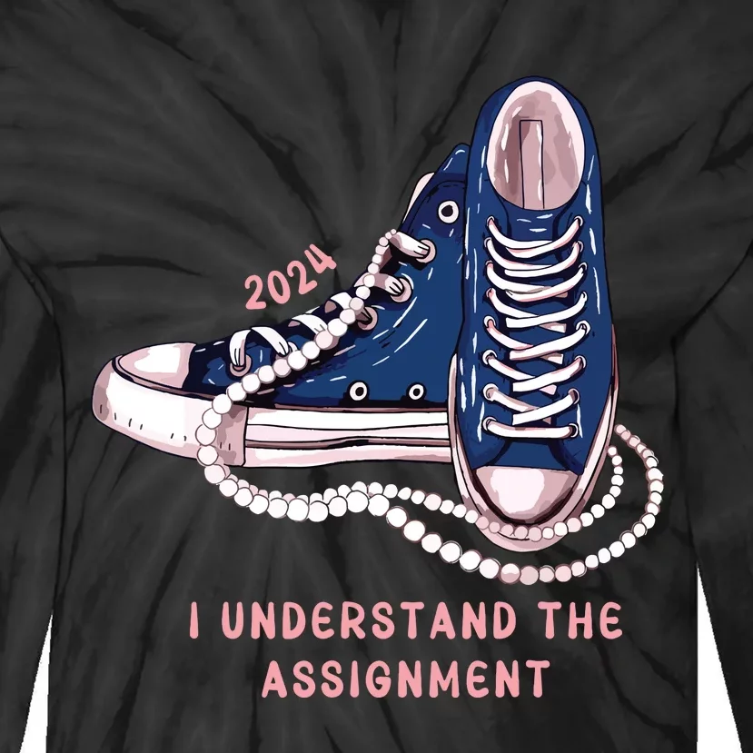 I Understand The Assignment Vote Blue Election 2024 Tie-Dye Long Sleeve Shirt