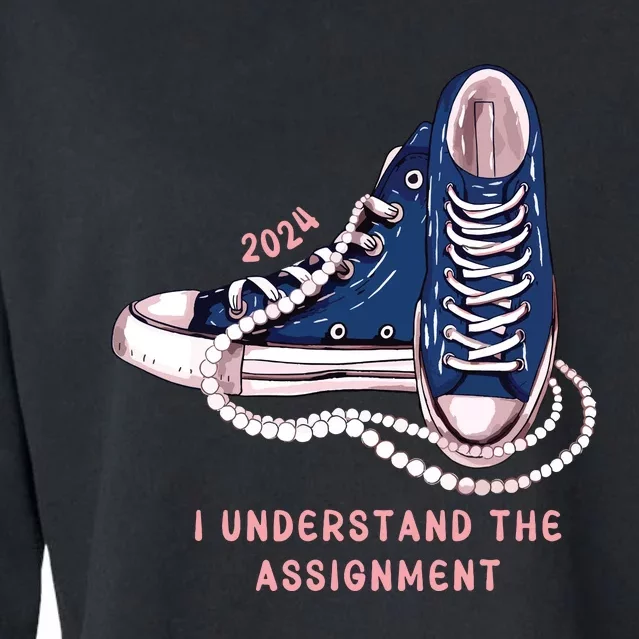 I Understand The Assignment Vote Blue Election 2024 Cropped Pullover Crew