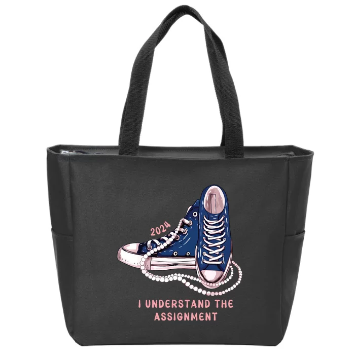 I Understand The Assignment Vote Blue Election 2024 Zip Tote Bag