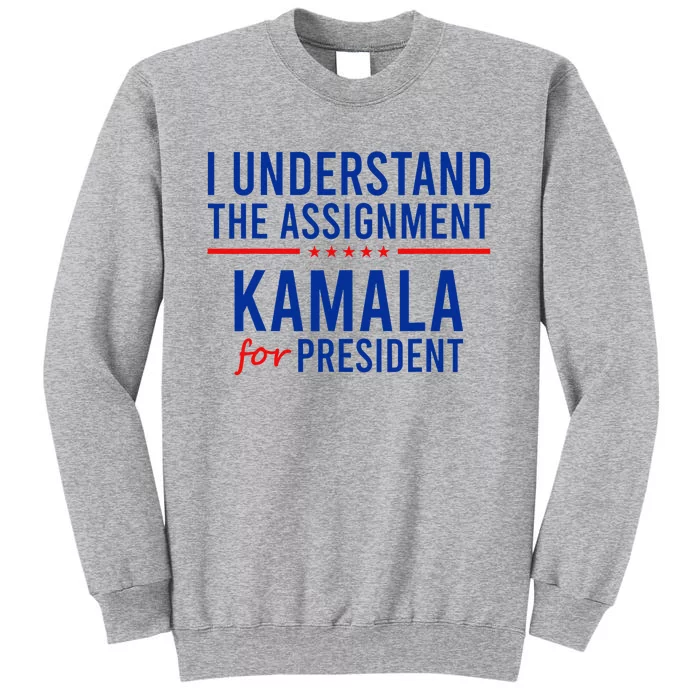 I Understand The Assignment Kamala Harris 2024 Political Tall Sweatshirt