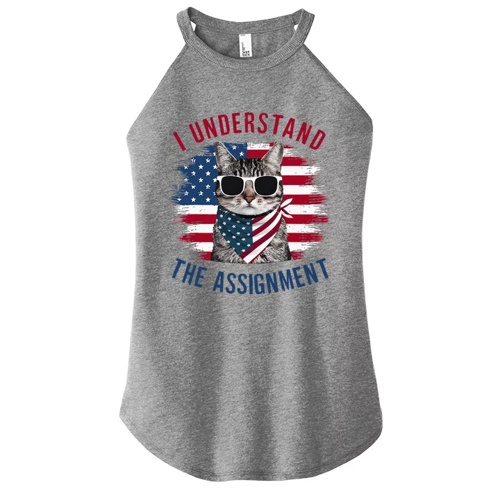 I Understand The Assignment Cat Childless Cat Lady Women’s Perfect Tri Rocker Tank