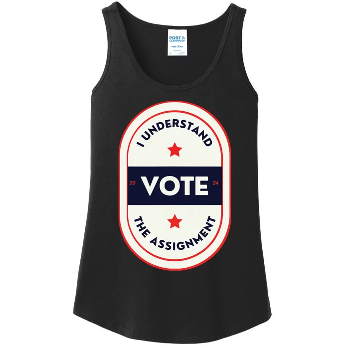 I Understand The Assignment Kamala Harris President 2024 Ladies Essential Tank