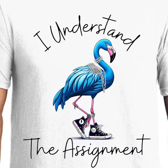 I Understand The Assignment Flamingo Chucks Comma La Pajama Set