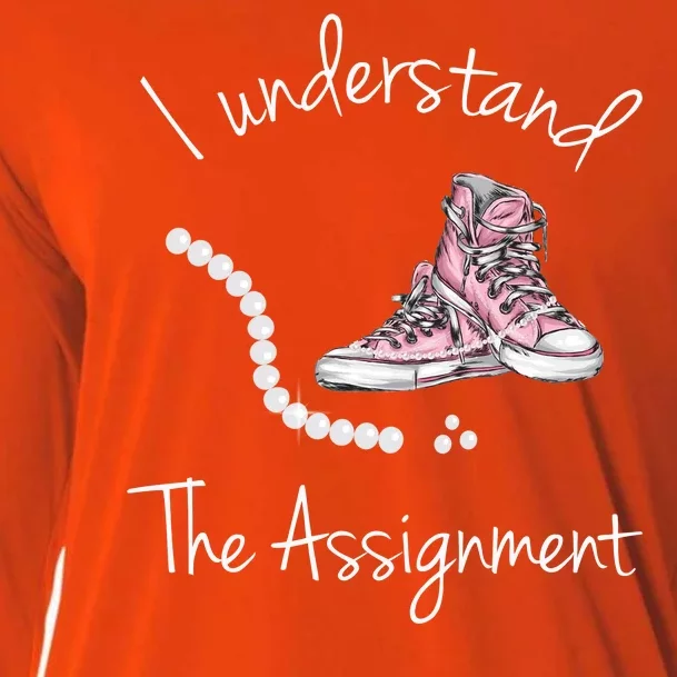 I Understand The Assignment Kamala Harris Sneaker Cooling Performance Long Sleeve Crew