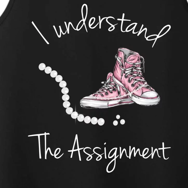 I Understand The Assignment Kamala Harris Sneaker Performance Tank