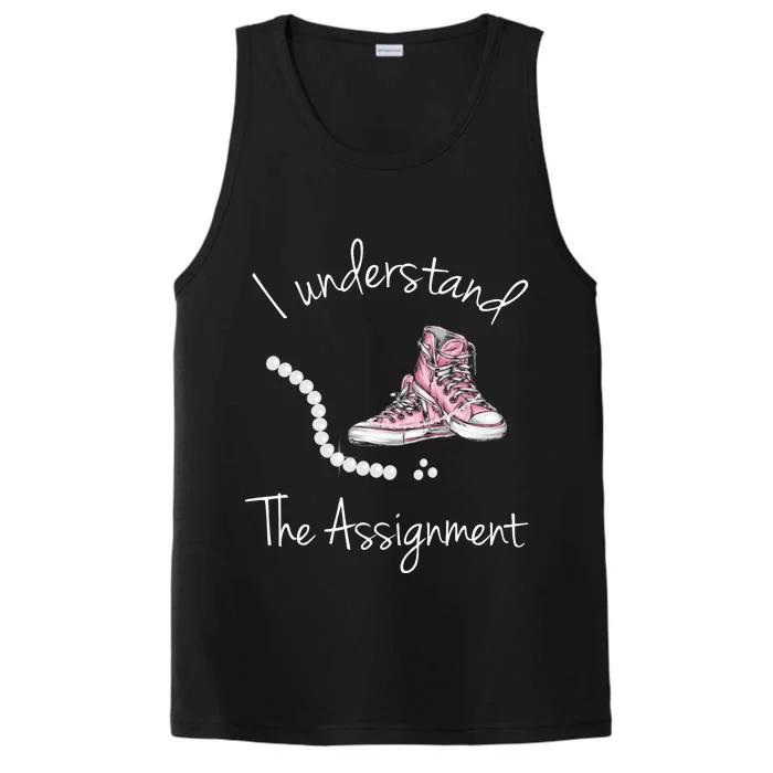 I Understand The Assignment Kamala Harris Sneaker Performance Tank