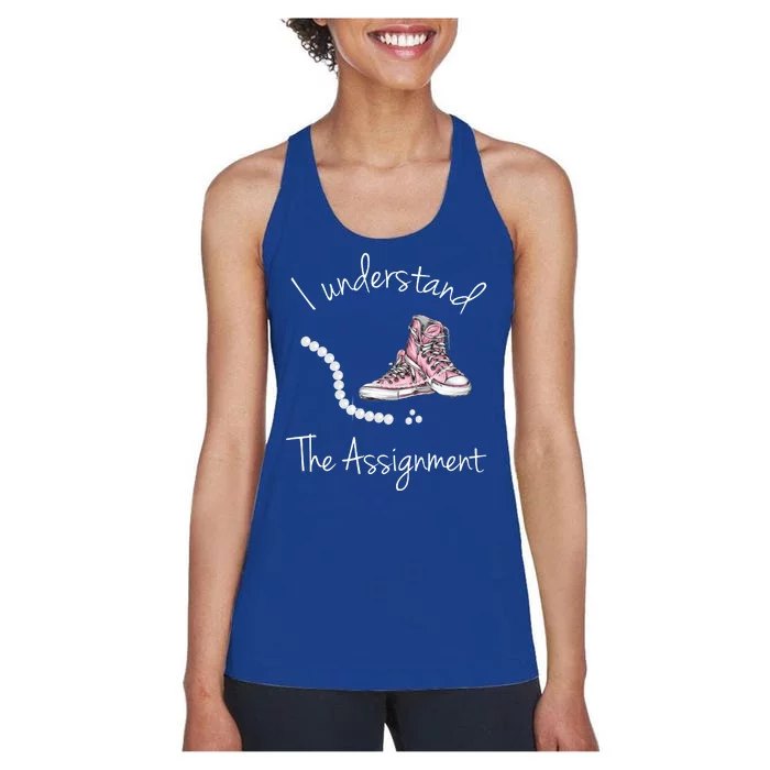 I Understand The Assignment Kamala Harris Sneaker Women's Racerback Tank