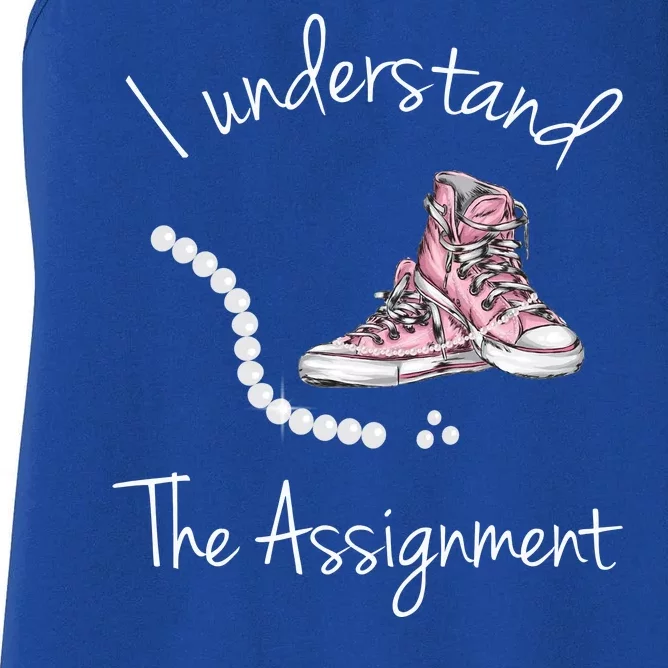 I Understand The Assignment Kamala Harris Sneaker Women's Racerback Tank