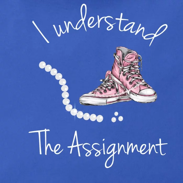 I Understand The Assignment Kamala Harris Sneaker Zip Tote Bag